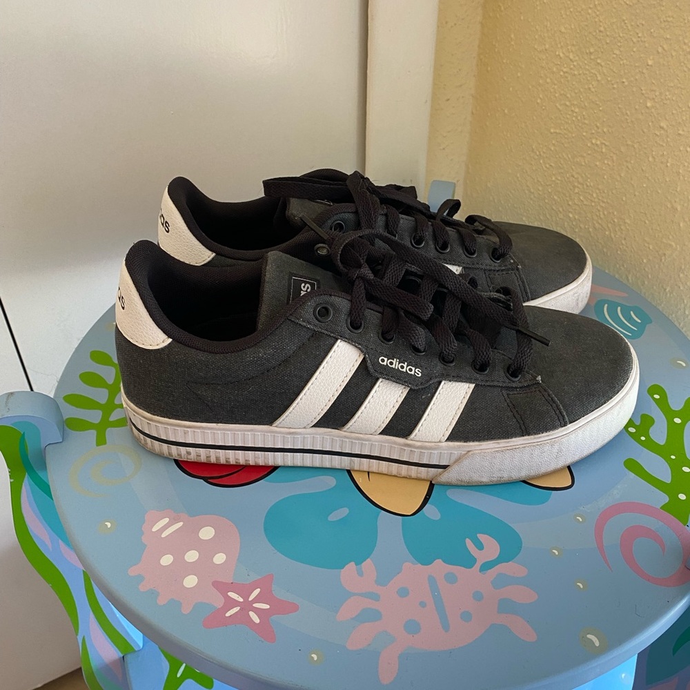 Adidas Gray and White Sneakers
